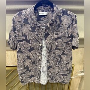 Abercrombie kids floral Hawaiian boys shirt 13/14